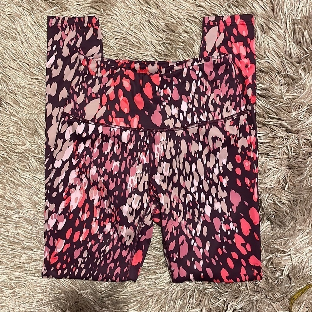 FILA High Rise Multicolor Black & Pink Leggings